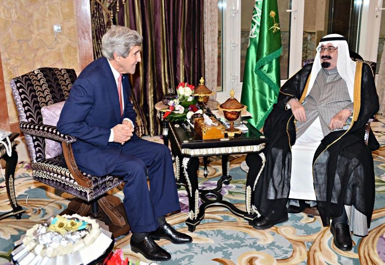 King Abdullah and John Kerry Meet in Riyadh - 2