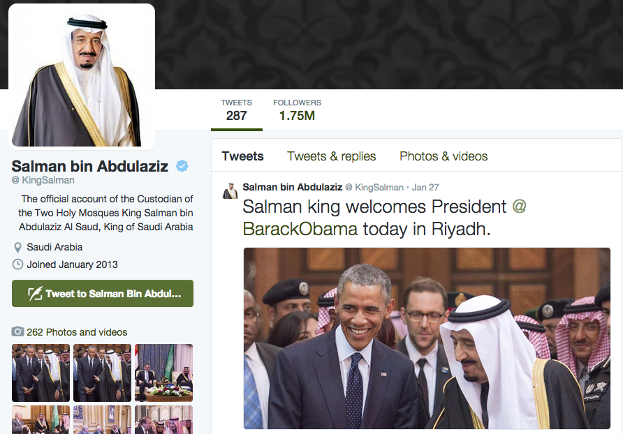 King Salman Twitter