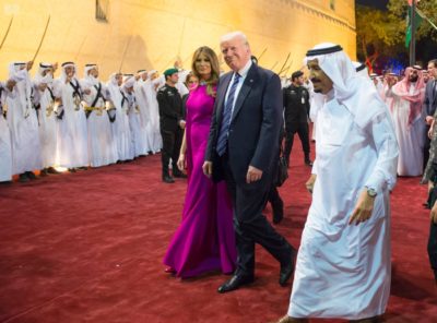 President Trump during a visit to Saudi Arabia, his first overseas trip as President.