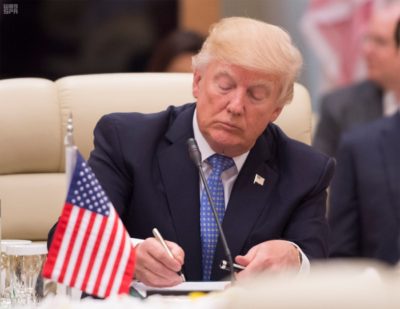 President Trump in Saudi Arabia.