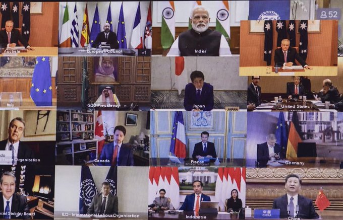 G20 Leaders convened by chair Saudi Arabia.