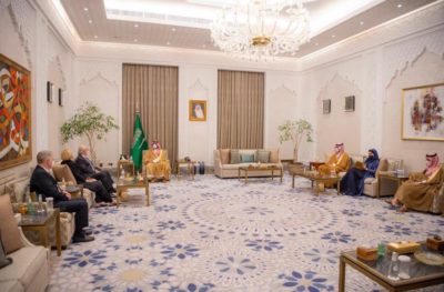 Tim Lenderking and Crown Prince Mohammed bin Salman meet in Riyadh.