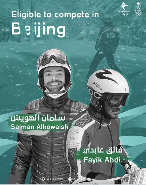 Saudi olympians who qualified for Beijing. 